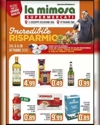 Volantino La Mimosa Supermercati (valido fino al 18-10)