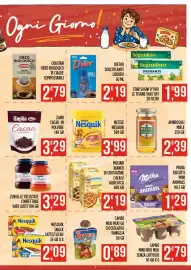 Volantino Euroesse Pagina 3: Nestlé Nesquik €3,99, Mulino Bianco Crostatine Albicocca €2,19