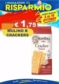 Volantino Magazzini del Risparmio Pagina 10: Mulino Bianco Cracker Salati €1,75