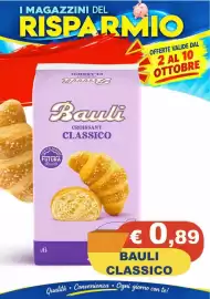 Volantino Magazzini del Risparmio Pagina 16: Bauli croissant classico €0,89