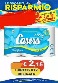 Volantino Magazzini del Risparmio Pagina 5: Carta igienica Caress delicata €2,15