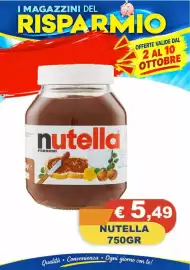 Volantino Magazzini del Risparmio Pagina 6: Nutella Ferrero €5,49