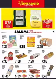 Volantino Vantaggio Cash&Carry Pagina 3: Bisanzio pancetta tesa classica €7,55, Bombieri salame ventricina piccante €5,89