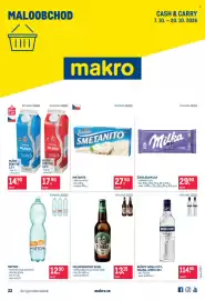 Makro leták Strana 1: Mléko čerstvé 3,5 % €17,90, Mattoni €12,90