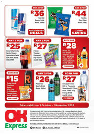 OK Express catalogue Page 4: Nestlé Tex Bar-One or Smarties Candy PLUS Cappy Burst Flavoured Drink €28,00