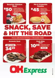 OK Express catalogue Page 1: Brownie Deal Brownies €34,99, Tasty Nation Cooked Cocktail Pork Ribs €10,99
