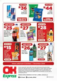 OK Express catalogue Page 4: Nestlé Tex Bar-One or Smarties Candy PLUS Cappy Burst Flavoured Drink €28,00