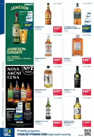 Makro leták Strana 6: TULLAMORE D.E.W. 40%, TULLAMORE D.E.W. HONEY 35% €435,00, Jim Beam White 40% €454,00