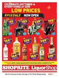 Shoprite Liquor catalogue Page 1: Hennessy - vs cognac €519,99, Carling - black label beer cans €165,00