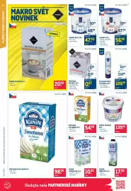 Makro leták Strana 14: Mléko trvanlivé 1,5 % €10,30, CRÈME FRAÎCHE 38 % €139,90