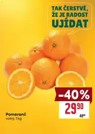 Billa leták týden 41 Strana 6: TAK ČERSTVÉ, ŽE JE RADOST UJIDAT Pomeranč volný, 1 kg -40% 2990 4990