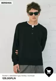 Bershka gazetka tydzień 41 Strona 3: Sweter z dekoltem typu henley i kontrast Bershka €129,00