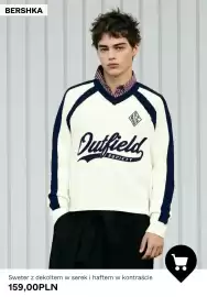 Bershka gazetka tydzień 41 Strona 4: Sweter z dekoltem w serek i haftem w kontraście Bershka €159,00