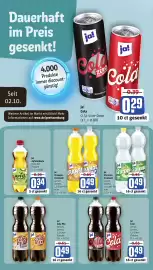 REWE DE tilbudsavis uge 41 Side 2: Ja! Orangen-limonade €49,00, Ja! Cola €49,00