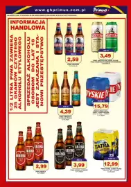 Primus gazetka Strona 4: Piwo Książęce Wybrane Smaki €4,39, Piwo Tyskie 0,0% Piwo Tyskie Gronie €15,79