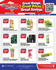 Africa Cash and Carry catalogue week 40 Page 2: Cosmo Hair Remover Cream Assorted €16,50, Kalonji Massage Oil €49,50