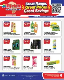 Africa Cash and Carry catalogue week 40 Page 2: Cosmo Hair Remover Cream Assorted €16,50, Kalonji Massage Oil €49,50