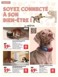 Catalogue Auchan | Animalerie page 11: MOVA TRACEUR GPS POUR ANIMAUX €69,99, MOVA FONTAINE À EAU WF20 PRO €59,99