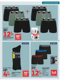 Catalogue Auchan | Café, automne hypers page 61: Athena chaussettes homme €4,80, Freegun boxers €6,99