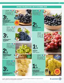 Catalogue E.Leclerc | Promos en OR page 17: RAISIN NOIR MUSCAT DE HAMBOURG €3,99, RAISIN NOIR LAVALLÉE €2,99