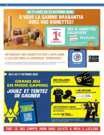 Catalogue E.Leclerc | Promos en OR page 2: 2 DU 11 AOÛT AU 25 OCTOBRE 2026 À VOUS LA GAMME BRABANTIA AVEC VOS VIGNETTES! À