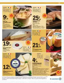 Catalogue E.Leclerc | Promos en OR page 21: LES MONTS DE JOUX €9,90, NUGIER Brie de Meaux AOP €19,90