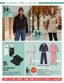 Catalogue E.Leclerc | Promos en OR page 54: Pyjama boutonne doux enfant €8,47, Parka femme €34,95