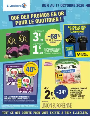 E.Leclerc | Promos en OR (valable jusqu'au 17-10)
