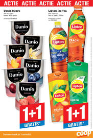Coop folder week 41 Pagina 16: Danio kwark €3,19, Lipton Ice Tea €4,05