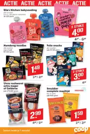 Coop folder week 41 Pagina 10: Unox rookworst extra mager of Gelderse €2,99, Smuldier complete maaltijd €1,59
