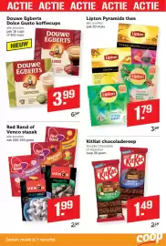 Coop folder week 41 Pagina 11: Red Band of Venco stazak €1,99, Douwe Egberts Dolce Gusto koffiecapsules €3,99