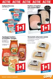 Coop folder week 41 Pagina 2: Galbani Burrata €2,79, Aardappel Anders of Chicken Tonight €4,39
