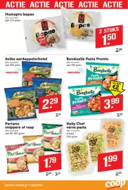 Coop folder week 41 Pagina 7: Parrano snippers of rasp €1,79, Daily Chef verse pasta €1,99