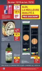 Catalogue ALDI semaine 42 page 14: LA GOUDALE BIÈRE BLONDE €2,07, GOURMET PÂTES AL BRONZO €1,19
