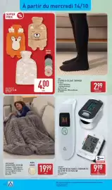 Catalogue ALDI semaine 42 page 30: AMBIANO TENSIMETRE DE POIGNET, THERMOMETRE OU OXYMETRE DE POULS €9,99