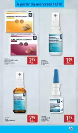 Catalogue ALDI semaine 42 page 31: MULTINORM SPRAY NASAL €1,19, MULTINORM® PASTILLES POUR LA GORGE €2,99