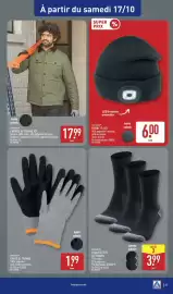 Catalogue ALDI semaine 42 page 39: TOP CRAFT GANTS DE TRAVAIL €1,99, TOP CRAFT CHAUSSETTES DE TRAVAIL €3,99