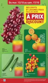 Catalogue ALDI semaine 42 page 4: 2 | Du mar. 13/10 au sam. 17/10 DES FRUITS ET LÉGUMES FRAIS TOUS LES JOURS A PRIX DISCOUNT