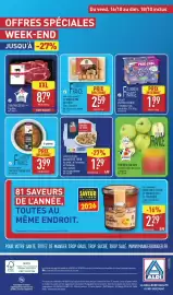 Catalogue ALDI semaine 42 page 41: ASIA GREEN GARDEN 12 MINI NEMS AU PORC €2,59, DESSERISSIMES FAR AUX PRUNEAUX €3,99