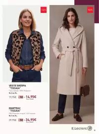 Catalogue E.Leclerc | Mode automne page 13: TISSAIA VESTE SHERPA €14,95