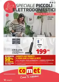 Volantino Comet Pagina 1: SEGUICI SU SPECIALE PICCOLI ELETTRODOMESTICI FINO AL 14 OTTOBRE • PULIZIA • STIRO 300 W AUTONOMIA