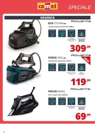 Volantino Comet Pagina 14: Rowenta Eco Steam Pro caldaia ad alta pressione €309,99, Focus Excel Ferro a vapore €69,99