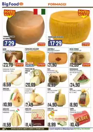 Volantino Big Food Pagina 20: Parmareggio Parmigiano Reggiano €24,90, Vero caciocavallo irpino €8,90