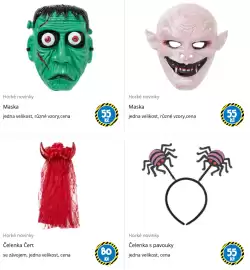 TEDi leták Strana 1: Čelenka s pavouky €55,00, Maska €55,00
