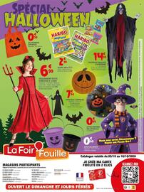 Catalogue La Foir'Fouille page 4: Sachet méga'fête €2,99, Lot de stickers gel citrouille €0,99