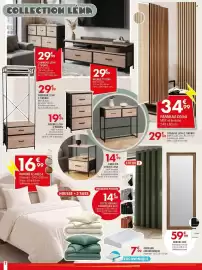 Catalogue La Foir'Fouille page 2: Table de chevet lena €14,99, Léna commode 5 tiroirs €29,99