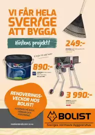 Bolist reklamblad Sida 1: Nordsjö Väggfärg Original €890,00, Fiskars Lövräfsa Solid 20FP €249,00