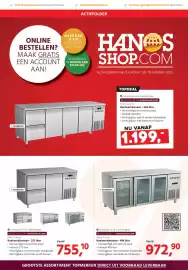 HANOS folder Pagina 1: Select Cuisine Koelwerkbanken €972,90, Select Cuisine Koelwerkbanken - 272 liter €755,10