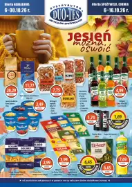 DUO-TES gazetka Strona 1: Oferta NABIAŁOWA 6-30.10.26 r. DYSTRYBUTOR DUO-TES ARTYKUŁÓW SPOŻYWCZYCH Oferta SPOŻYWCZA, CHEMIA