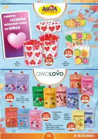 DUO-TES gazetka Strona 53: Mus Owoło €2,82, Lizaki erce Love €0,31